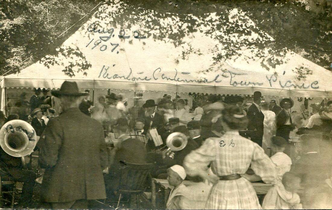 Kiantone residents celebrating at the Centennial picnic